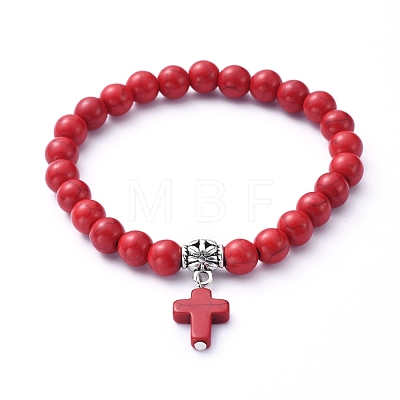 Stretch Charm Bracelets BJEW-JB05234-02-1