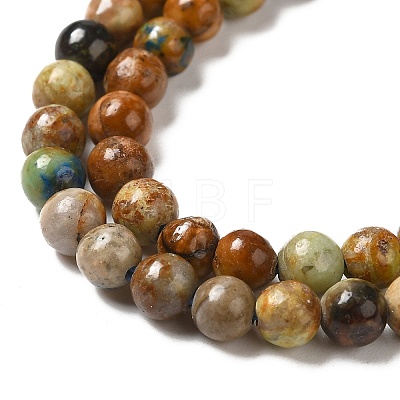 Natural Yellow Chrysocolla Beads Strands G-H298-A07-01-1