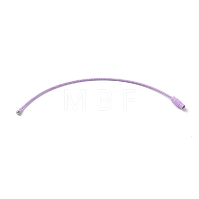 Baking Paint Stainless Steel Cable Wire Keychain AJEW-WH0413-15I-1