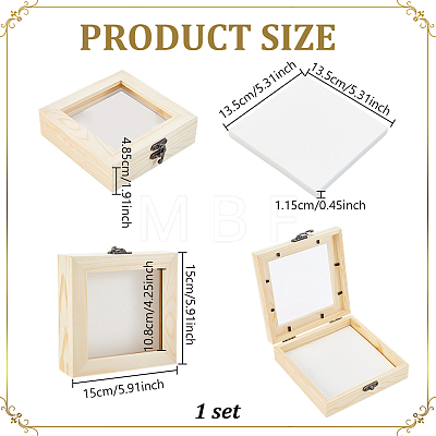1Pc Wood Storage Display Cases CON-GA0001-42-1