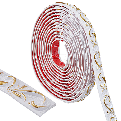 1 Roll PVC Self-Adhesive Flexible Molding Trim FIND-CP0002-10B-1