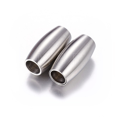 Tarnish Resistant 304 Stainless Steel Magnetic Clasps with Glue-in Ends STAS-E006-33-1