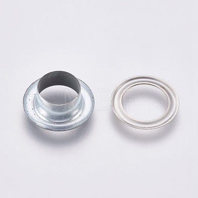 Iron Grommet Eyelet Findings IFIN-WH0023-B04-1
