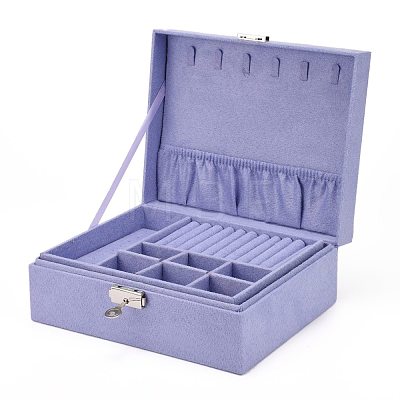 Velvet & Wood Jewelry Boxes VBOX-I001-02B-1