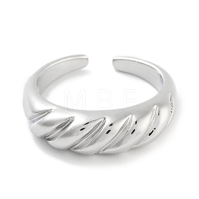 Rack Plating Brass Open Cuff Ring for Women RJEW-Z059-02P-01-1