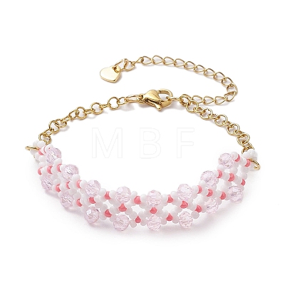 Handmade Glass Seed Beaded Bracelets for Women BJEW-MZ00132-04-1