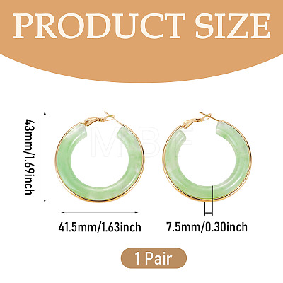 1 Pair 304 Stainless Steel Hoop Earrings EJEW-TA0001-89F-1