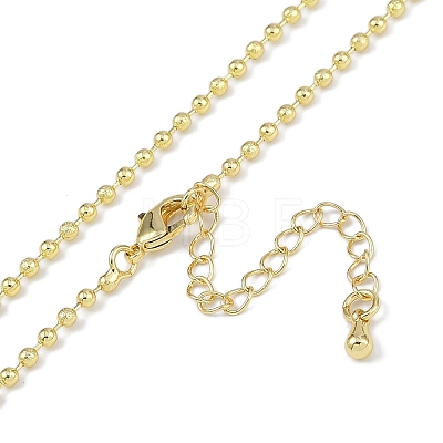 Rack Plating Brass Ball Chain Necklaces for Women NJEW-K382-12A-G-1