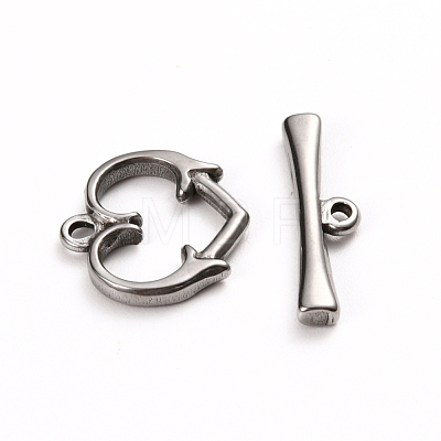 304 Stainless Steel Toggle Clasps STAS-D142-06A-P-1