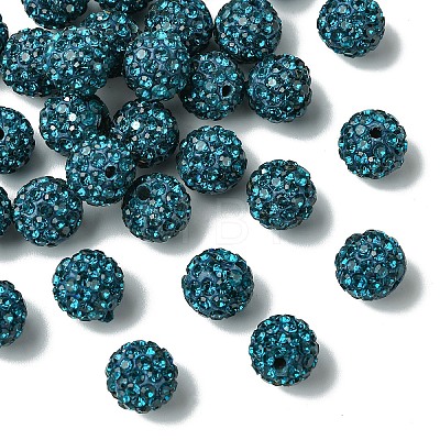 30Pcs Pave Disco Ball Beads RB-YW0001-14B-1