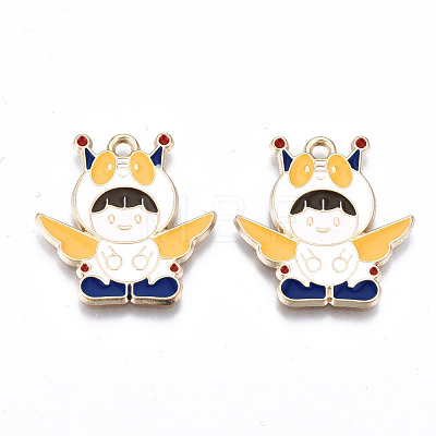 Eco-Friendly Alloy Enamel Pendants ENAM-Q437-019-NR-1