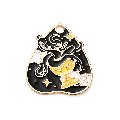 Alloy Enamel Pendants FIND-V001-01G-02-1