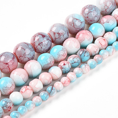 Baking Paint Glass Beads X1-DGLA-N003-8mm-C03-1
