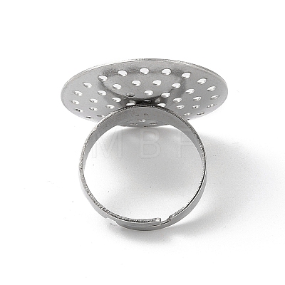 Non-Tarnish 304 Stainless Steel Sieve Ring Settings X-STAS-K278-06B-P-1