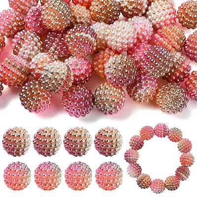 40Pcs Imitation Pearl Acrylic Beads OACR-FS0002-89A-19-1