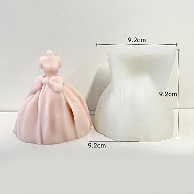 3D Wedding Dress DIY Silicone Candle Molds PW-WG63318-05-1
