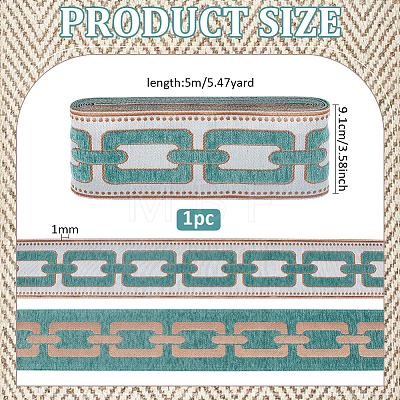 5M Polyester Jacquard Grid Ribbon OCOR-WH0003-088B-04-1