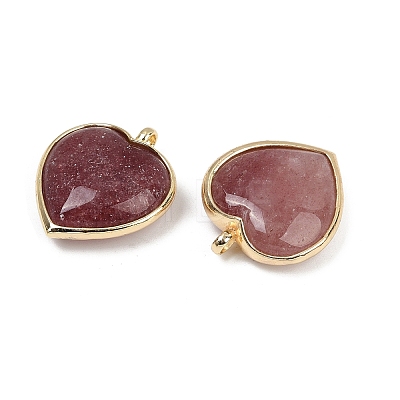 Natural Strawberry Quartz Pendants G-K347-10G-05-1