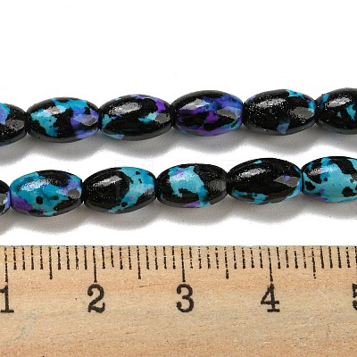 Spray Painted Synthetic Turquoise Beads Strands G-E617-B07-02B-1
