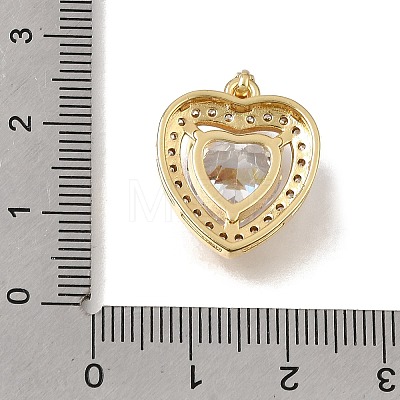 Brass Micro Pave Clear Cubic Zirconia Pendants CU-CBAA556-11A-1