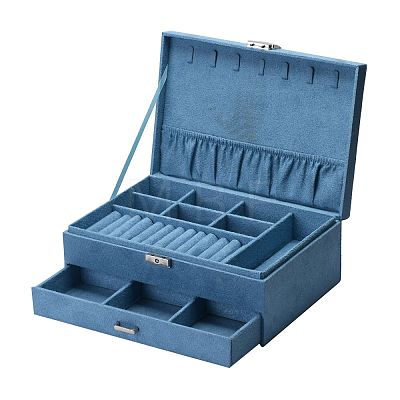 Velvet & Wood Jewelry Boxes VBOX-I001-04D-1