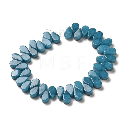 Natural White Jade Imitation Aquamarine Beads Strands G-B064-B09-1-1