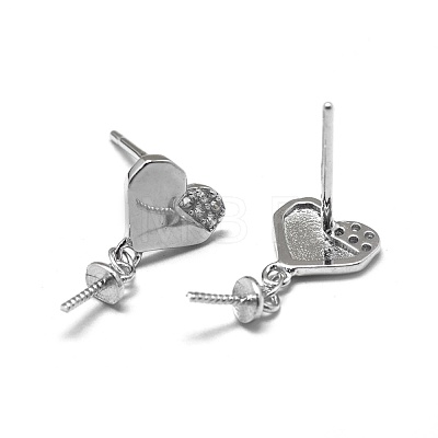 925 Sterling Silver Stud Earring Findings STER-L057-069P-1