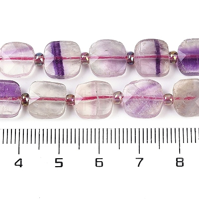 Natural Colorful Fluorite Beads Strands G-G182-H01-02-1