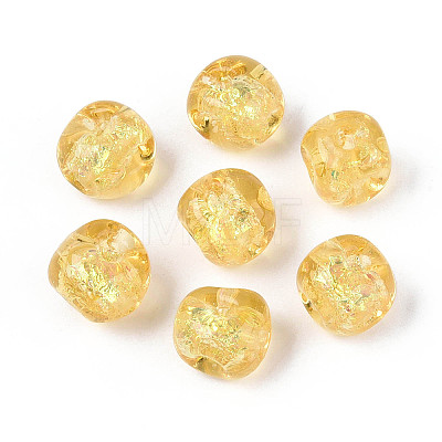Handmade Foil Lampwork Beads Strands FOIL-T008-04G-1