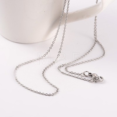 304 Stainless Steel Cable Chain Necklaces NJEW-JN01526-03-1