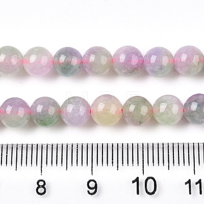 Dyed Natural White Jade Beads Strands G-T138-6mm-210-8-1