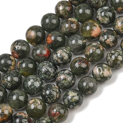 Natural Green Rutilated Quartz Beads Strands GG-CBAC4F6-B01-8mm-A-1