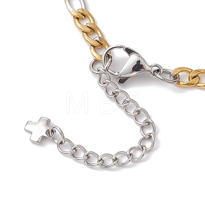 304 Stainless Steel Figaro Chain Bracelet Makings AJEW-JB01285-1