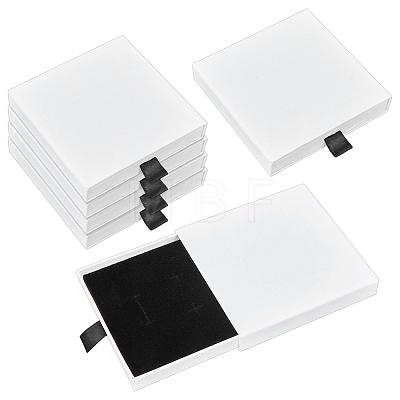6Pcs Cardboard Jewelry Set Packing Drawer Boxes CON-ME0001-02-1