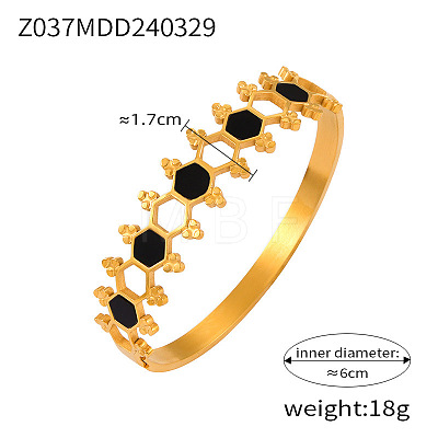 304 Stainless Steel Pave Acrylic Bangles FS-WG9DD70-01-1
