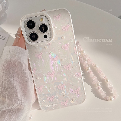 3D Flower Bowknot TPU Plastic Mobile Phone Cover PW-WGEE7EB-03-1