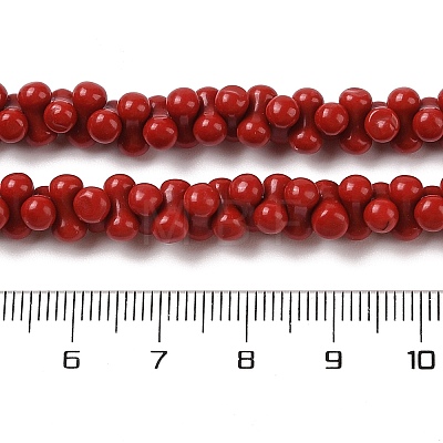 Dyed Synthetic Coral Beads Strands CORA-P010-04B-1