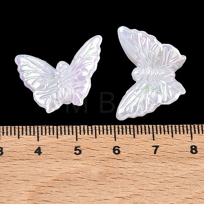 Plating Opaque Acrylic Imitation Shell Beads OACR-P039-02B-1