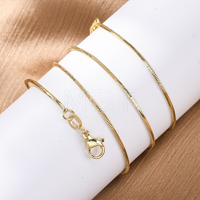 Brass Snake Chains Necklaces for Women NJEW-D302-14G-1