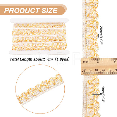 8M Polyester Curtain Lace Trimmer Ribbon DIY-NB0008-30B-1