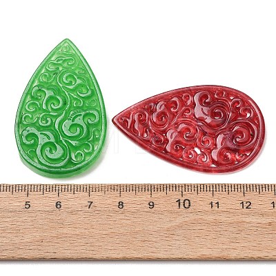 Dyed Natural Quartz Carved Big Pendants GG-CBA0022-10-1