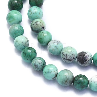 Natural Green Onyx Agate Beads Strands G-K310-C02-6mm-1