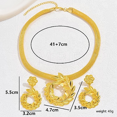 Aluminum Alloy Leafy Branch Jewelry Set VN1366-1