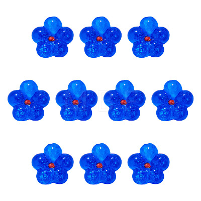 10Pcs Transparent Handmade Bumpy Lampwork Beads LAMP-TADJ0001-48B-1