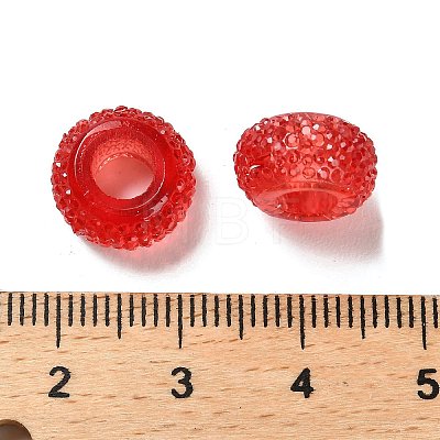 Transparent Resin European Beads RESI-B020-03B-1