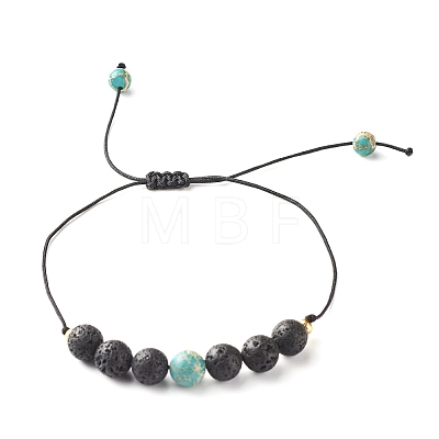 Natural Imperial Jasper(Dyed) Braided Bead Bracelets Set for Girl Women BJEW-JB06866-05-1