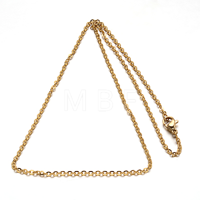 304 Stainless Steel Cable Chain Necklace STAS-L164A-01G-1