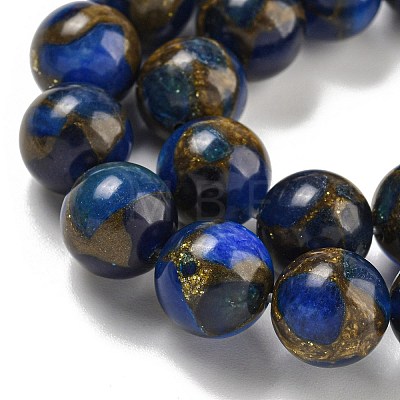 Synthetic Gold Clinquant Stone Beads Strands G-P549-A01-02A-1