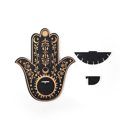 Wooden Hamsa Hand Shelf for Crystals WICR-PW0004-002E-1