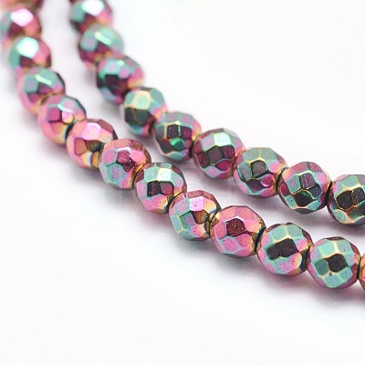 Electroplate Non-magnetic Synthetic Hematite Beads Strands X-G-L486-C-02-1